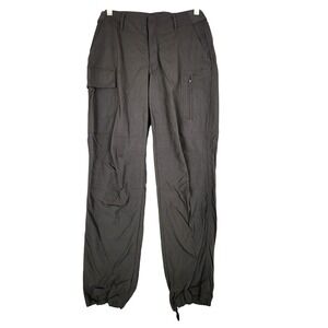 Athleta Trekkie‎ Utility Cargo Pants Black Drawstring Womens Size 4P Petite